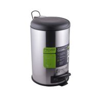 Papelera de Acero Inoxidable 12Litros con Pedal y Asa 984151201
