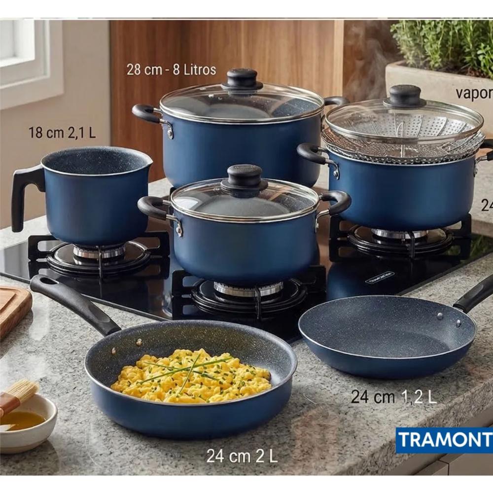 Ollas Tramontina Starflon Max 10 Piezas Uso Diario