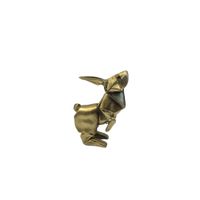 Adorno Decorativo Conejo Origami Dorado Moderno - 437-499001