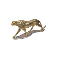 Figura Decorativa Leopardo Dorado - 437-498542