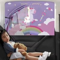 Tapasol lateral Magnetico Para Coche Unicornio para niños