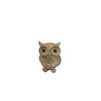 Adorno Decorativo Búho Dorado con Detalles Espejados - Adorno Elegante para Sala Regalo Ideal