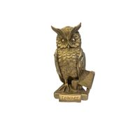 Adorno Decorativo Búho Teacher Figura Dorada Elegante - Adorno Elegante para Sala Regalo Ideal