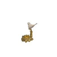 Adorno decorativo con ave y portavelas - Adorno Elegante para Sala Regalo Ideal