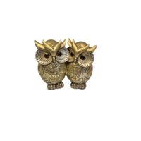 Escultura decorativa de pareja de búhos - 437-049046