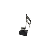 Adorno Decorativo Nota Musical Acabado Plateado  - Adorno Elegante para Sala Regalo Ideal