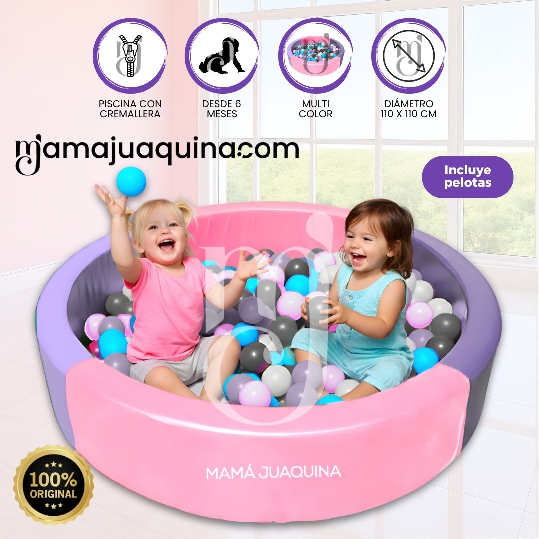 Piscina Didáctica HAPPY POOLY PLUS con Pelotas Pink