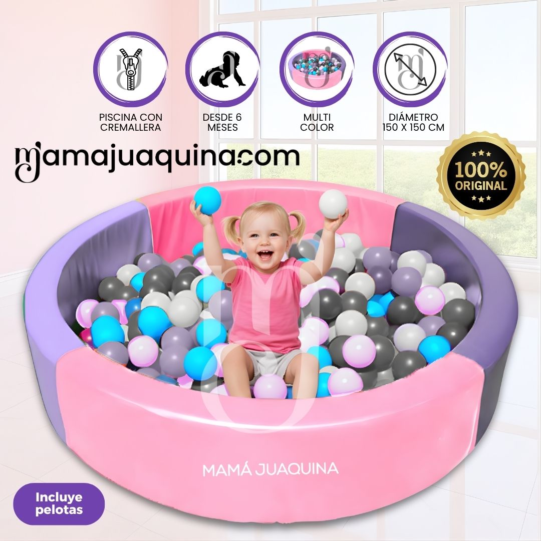 Piscina Didáctica HAPPY POOLY MAX con Pelotas Pink