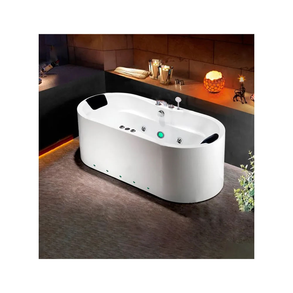 Tina Hidromasaje Aurora C Blanco 1700X800X580mm Blanco Tina Hidromasaje Aurora C Blanco 1700X800X580mm Blanco