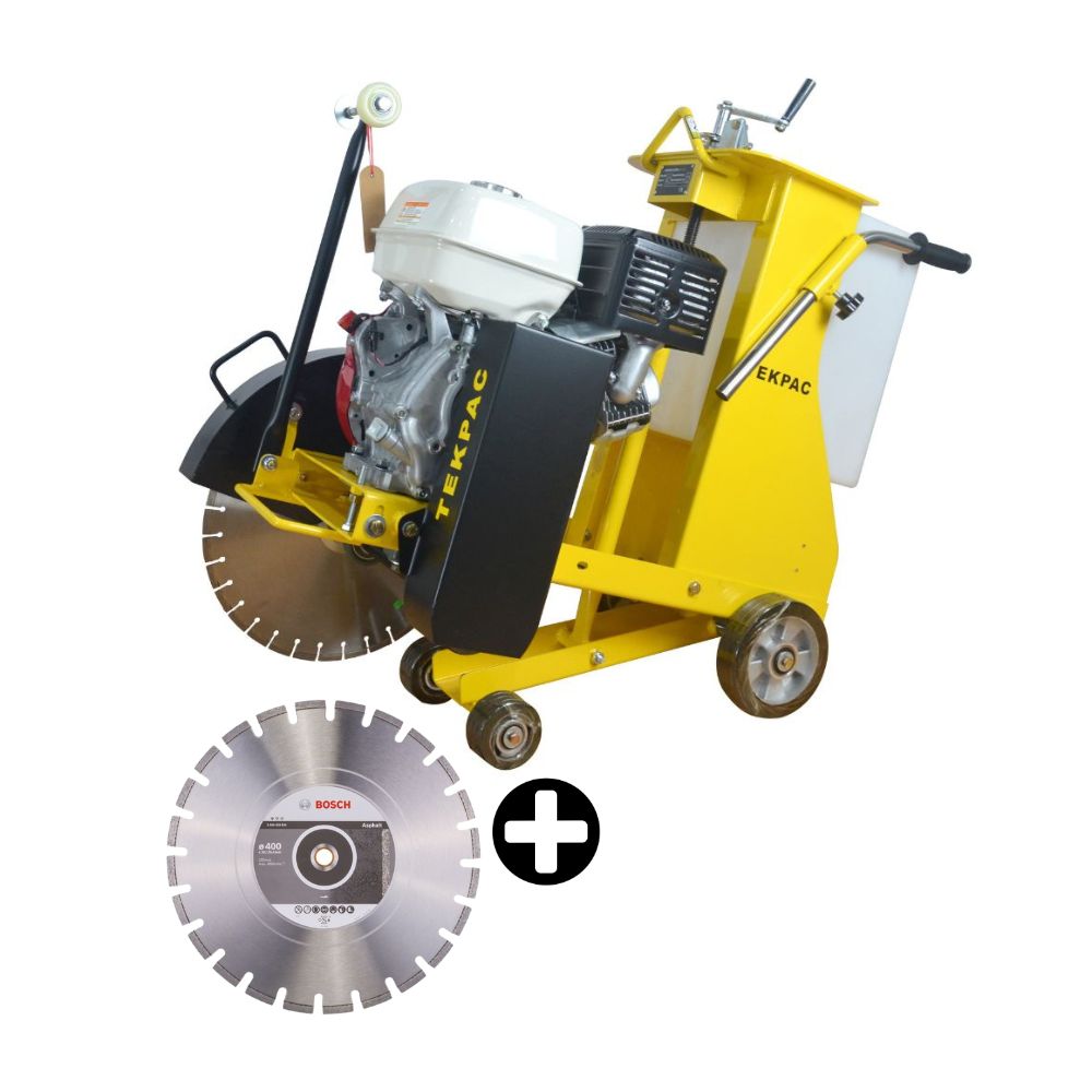 COMBO Cortadora de Concreto Tekpac MF 16-4 13HP + Disco de Corte Diamantado Bosch Standard for Asphalt 400x20/25,4x3,6x10mm