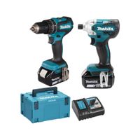 Taladro Perc + Atornillador de Impacto Hex 18Voltios DLX2394J Makita
