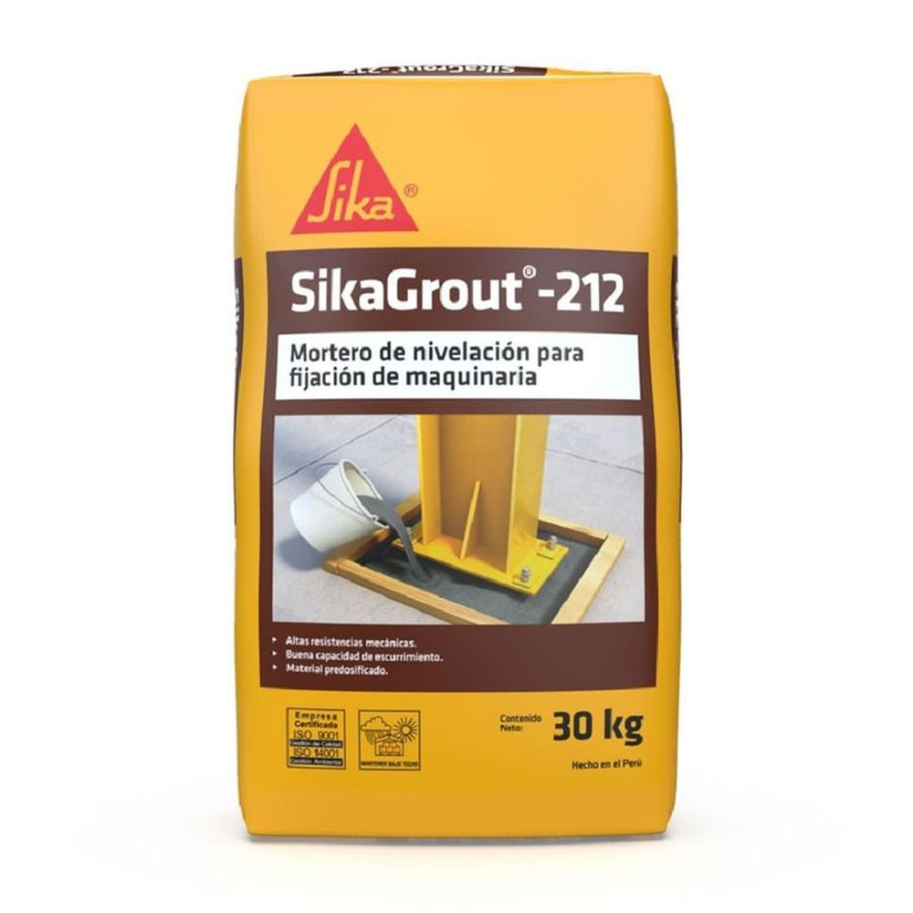 Mortero para Nivelación y Anclajes SikaGrout 212 x 30 kg Mortero para Nivelación y Anclajes SikaGrout 212 x 30 kg