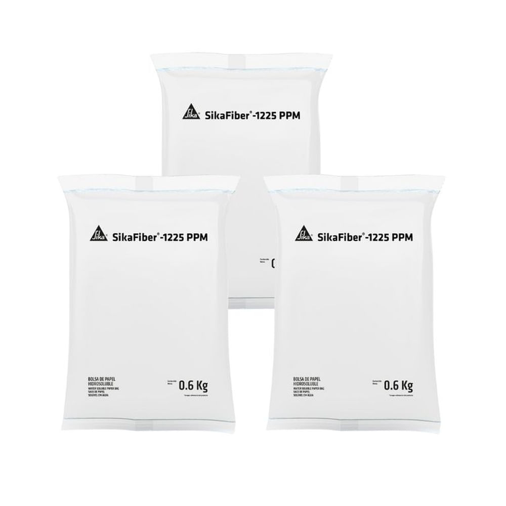 Pack 3 Und Microfibra refuerzo en hormigón SikaFiber -1225 PPM 600G Pack 3 Und Microfibra refuerzo en hormigón SikaFiber -1225 PPM 600G