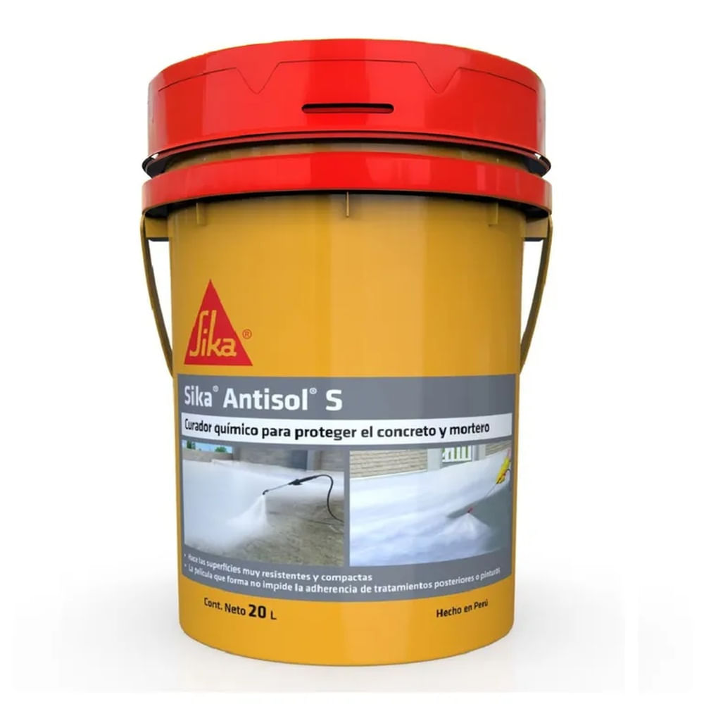 Curador liquido para concreto fresco Sika antisol S 20 L Curador liquido para concreto fresco Sika antisol S 20 L