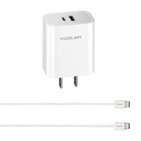 Cargador 20w con Cable 3a Blanco Speedvolt-20b Kuzler