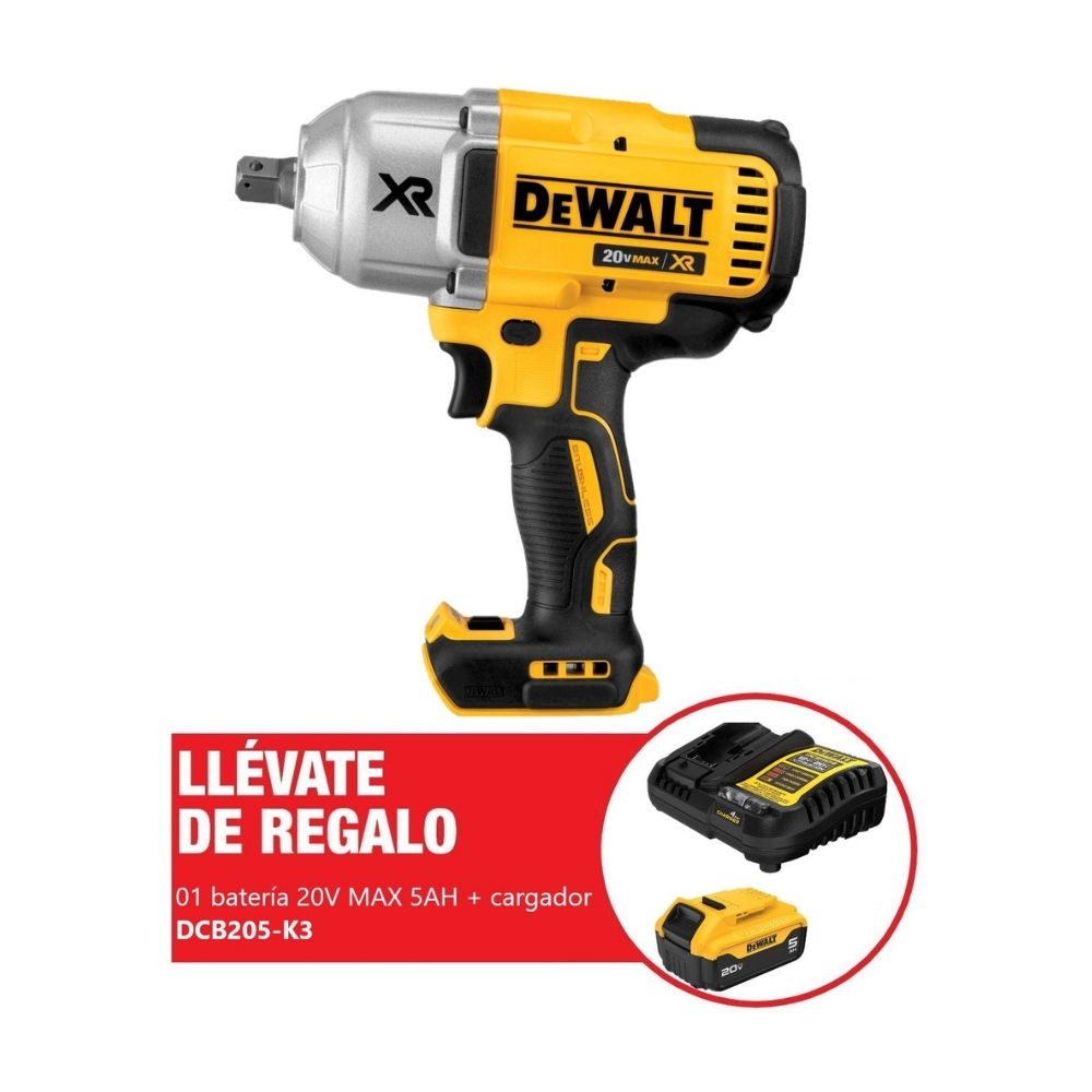Llave de impacto 1/2 950nn + Batería 5ah + Cargador Dcf899b-k1 Dewalt