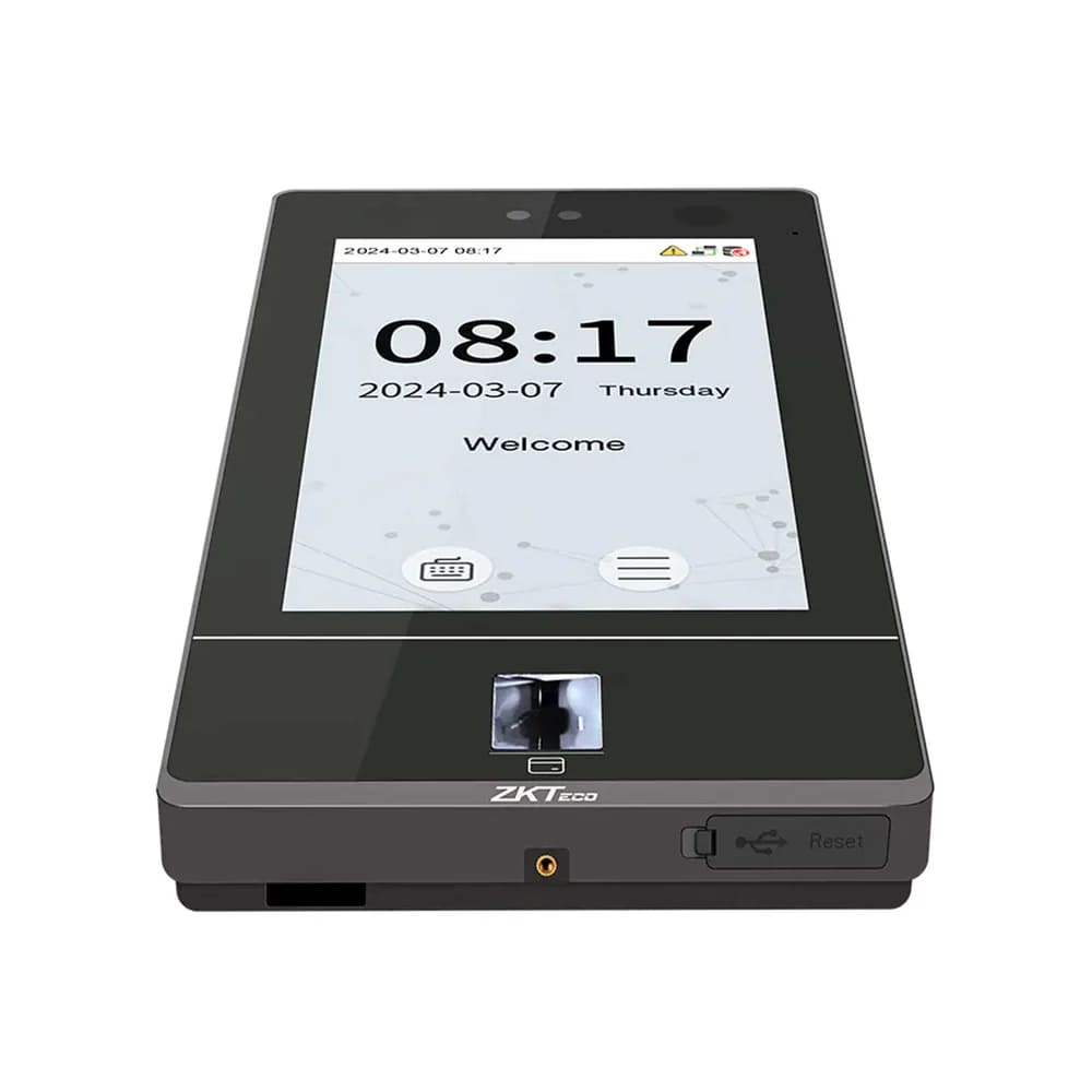 Control de Acceso y Asistencia ZKTeco SenseFace-7A/WIFI, Rostro Huella y Tarjeta, Negro