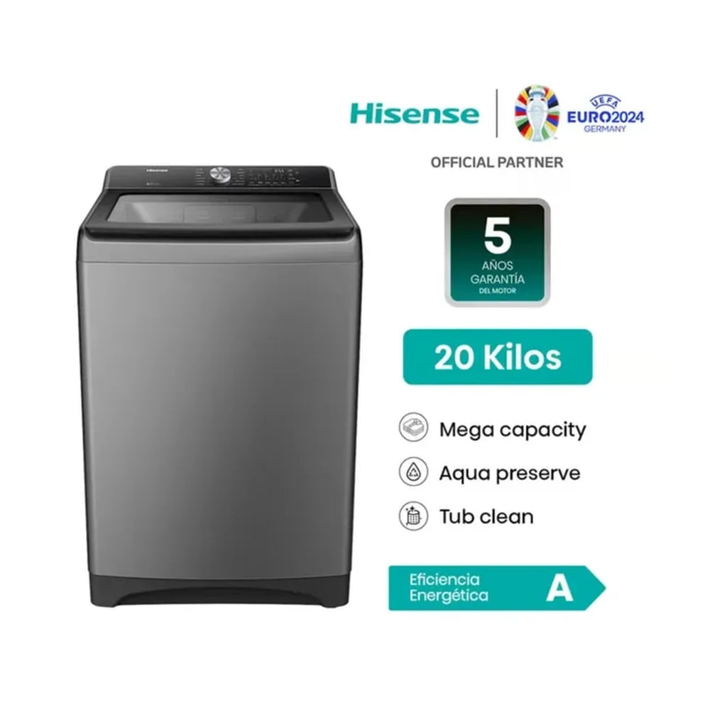 LAVADORA HISENSE 20kg Carga Superior WT3T2023UT