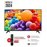 Televisor LG 65 Pulg. LED Smart TV 4K UHD con Thinq AI 65UT7300PSA l Control Magic