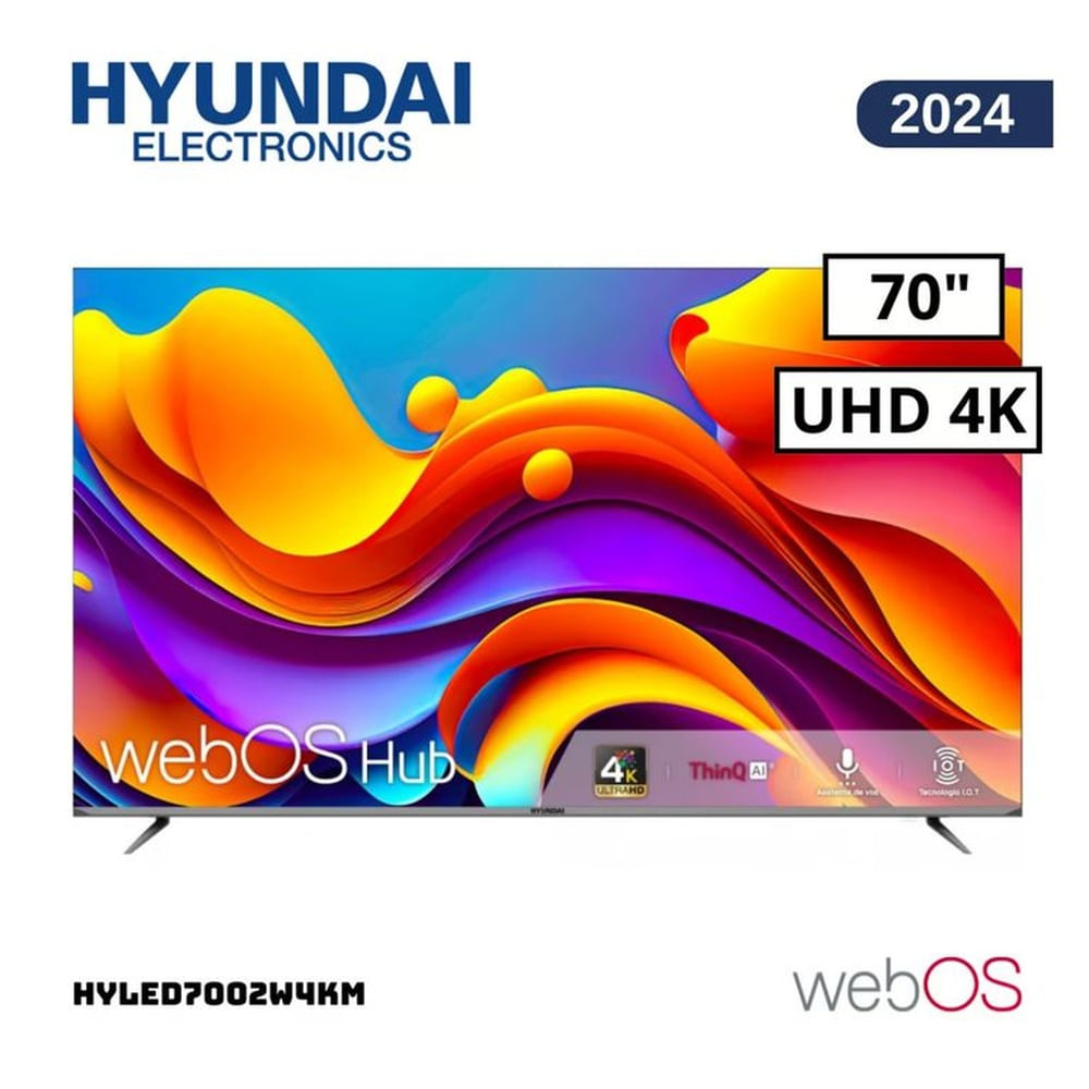 TELEVISOR HYUNDAI 70 SMART TV WEBOS HUB 4K UHD LED - HYLED7002W4KM