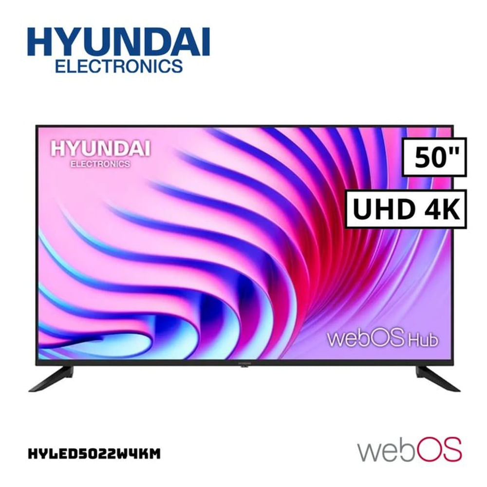 TELEVISOR HYUNDAI 50 SMART TV WEBOS HUB 4K UHD LED - HYLED5022W4KM