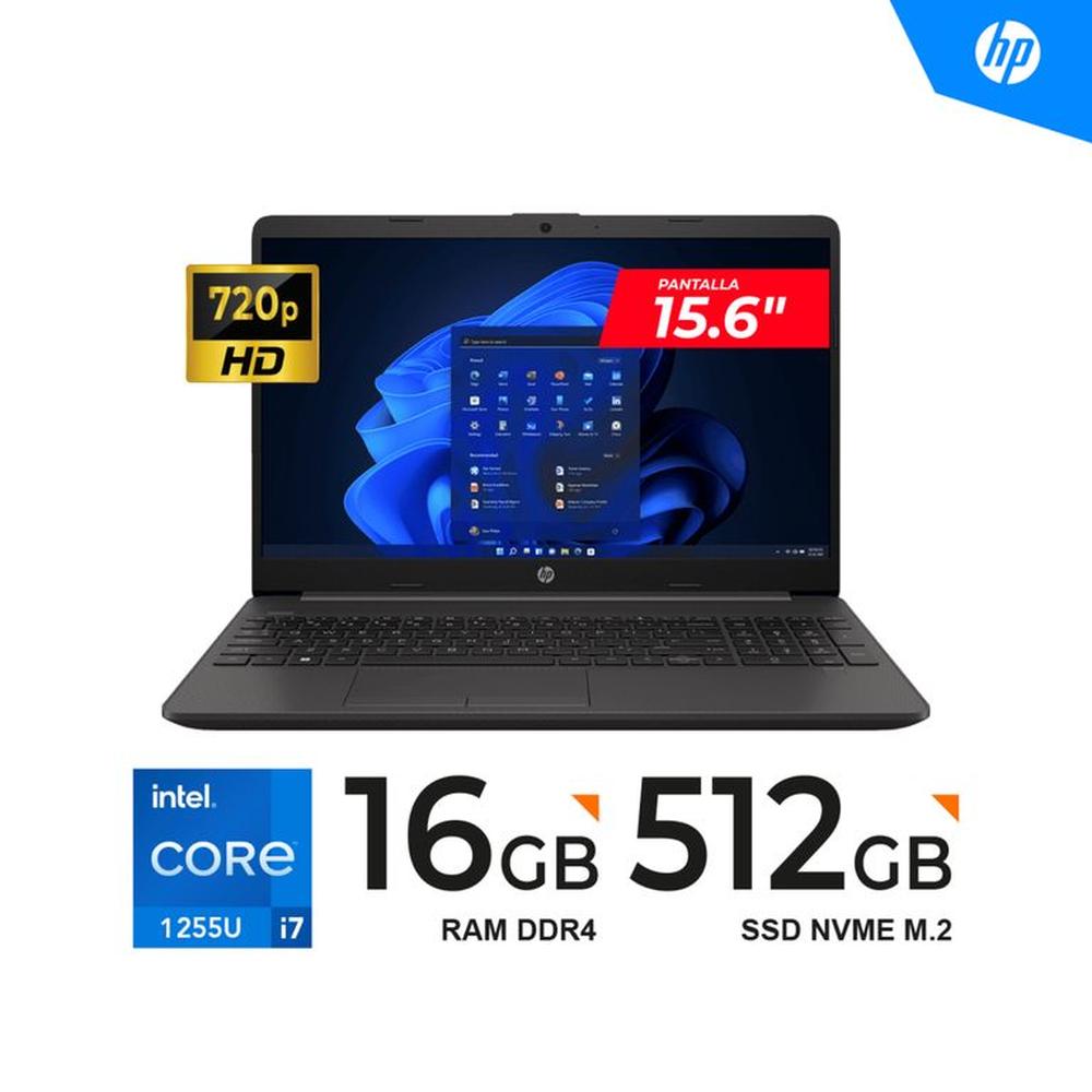Laptop HP 250 G9 15.6  LCD LED HD SVA Core i7-1255U 16GB DDR4 512GB SSD  FreedOs