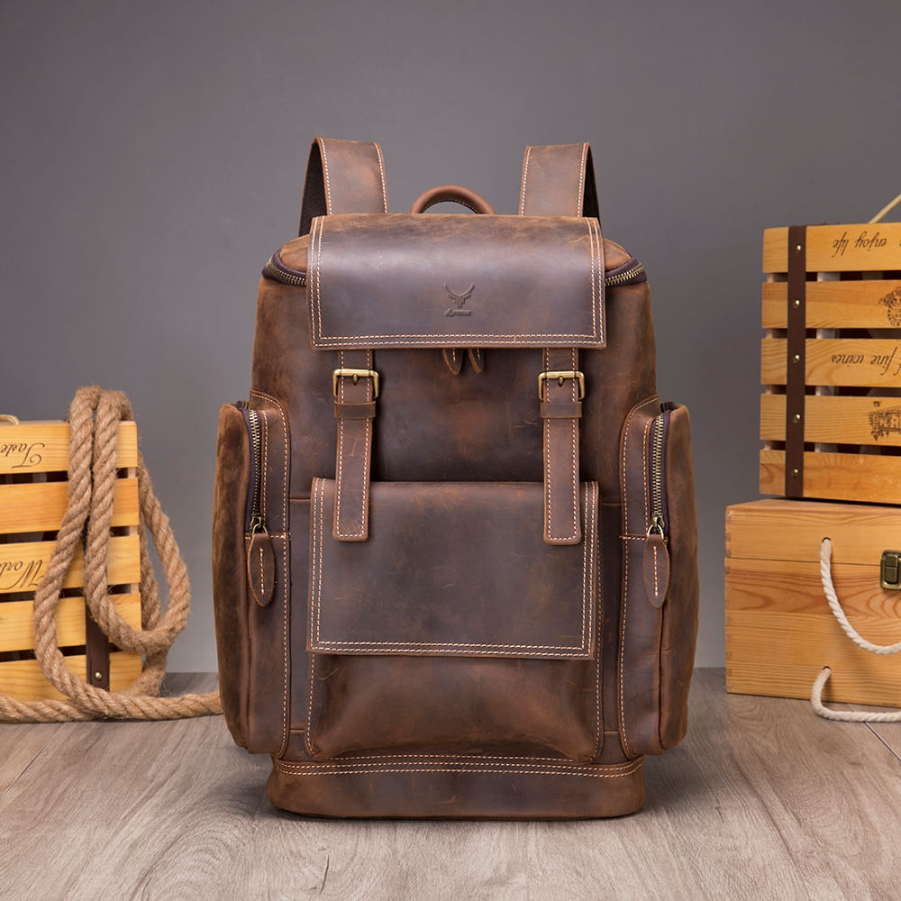 Mochila De Cuero Vacuno Premium 7583