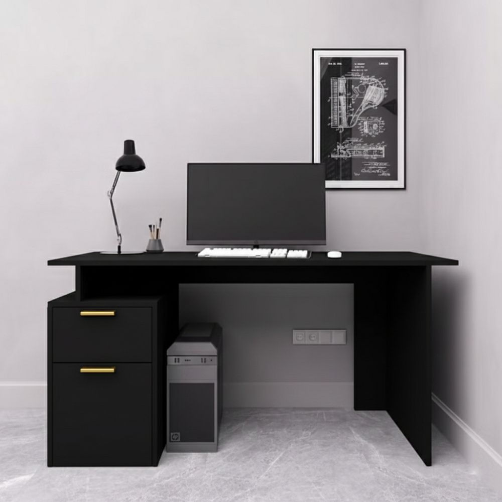 Escritorio Modular 2 cajones Negro| Masiva Home