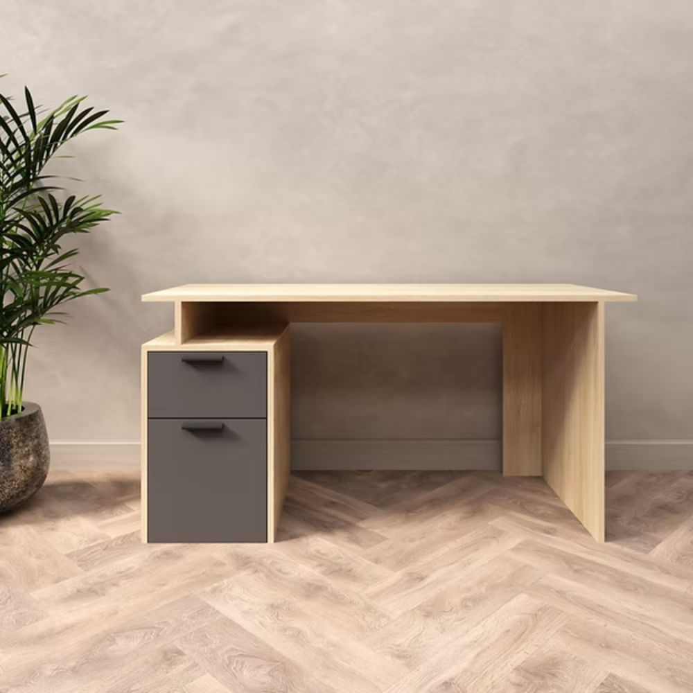 Escritorio Modular 2 cajones Negro y Marron | Masiva Home