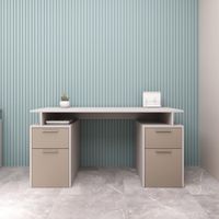 Escritorio Renato 4 cajones Gris y Blanco | Masiva Home