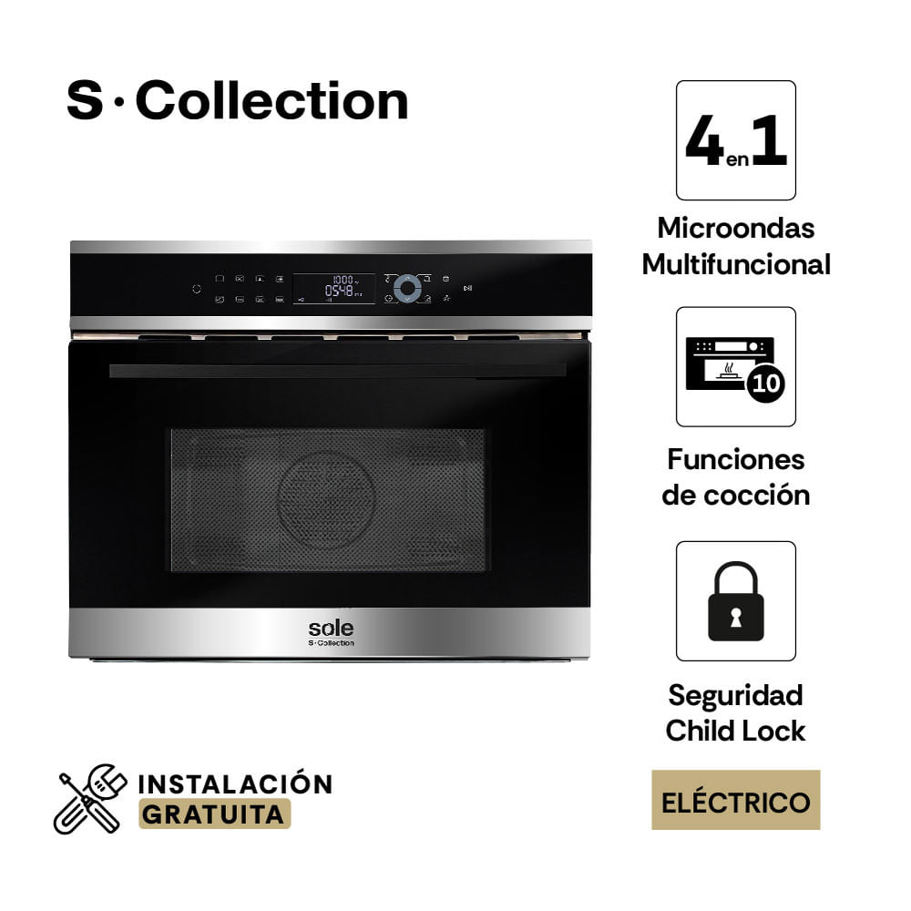 Horno Microondas Empotrable SCollection Multifunción 4 En 1