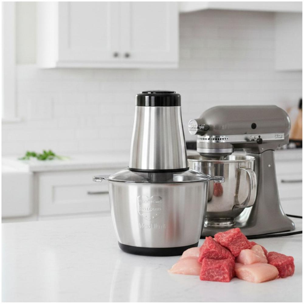 Picador Triturador Moledor Eléctrico de Carne Verduras Alimentos Multiusos 2L