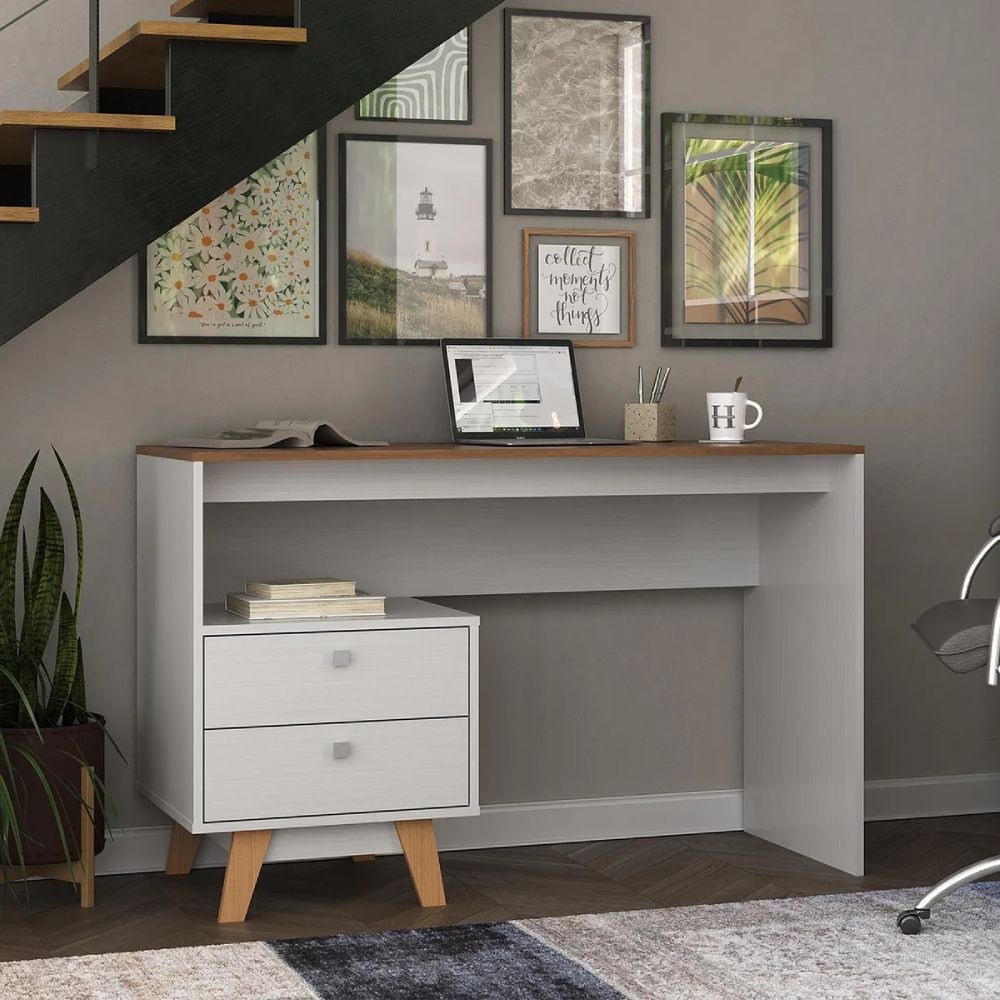 Escritorio Miku 120 cm Caramelo y Blanco | Masiva Home