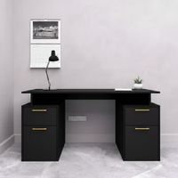 Escritorio Renato 4 cajones Negro | Masiva Home