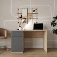 Escritorio Moderno Arden Blanco y Marron| Masiva Home