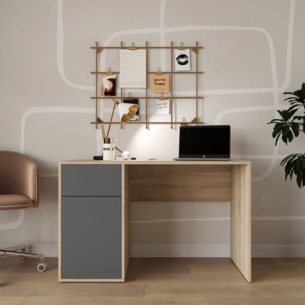 Escritorio Moderno Arden Blanco y Marron| Masiva Home