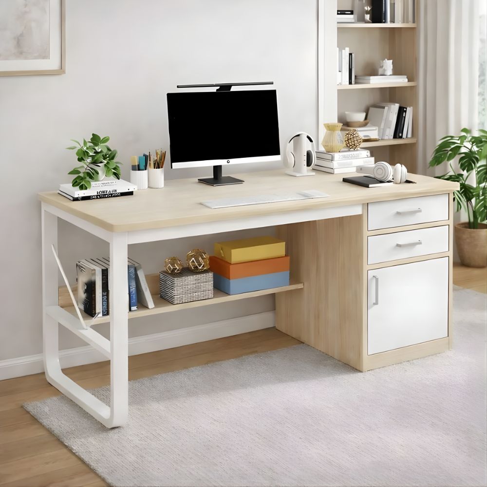 Escritorio Himari 120cm Beige y Blanco | Masiva Home