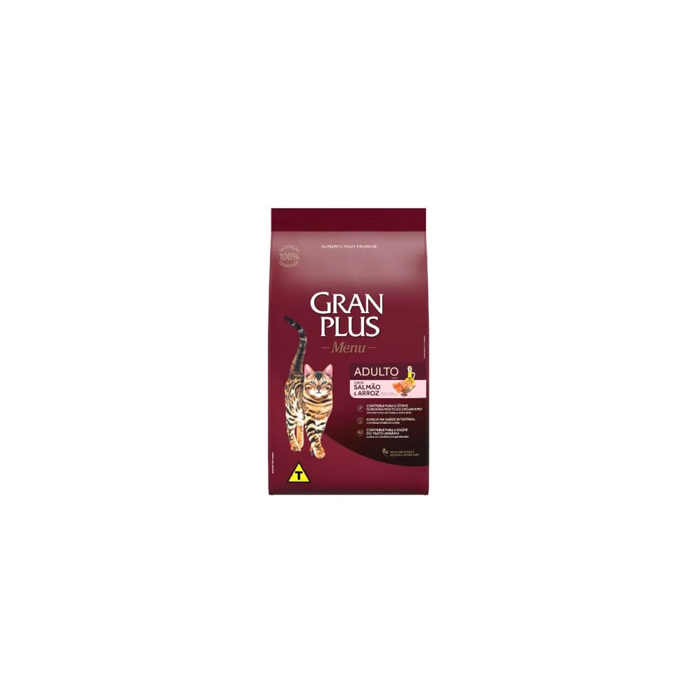 Gran Plus Menu Gato Adulto Salmón y Arroz 1KG