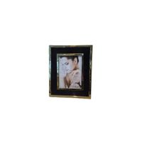 Cuadro Portarretrato Decorativo Negro con Borde Dorado - Adorno Elegante para Sala Regalo Ideal