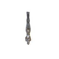 Figura Decorativa Escultura Yoga Plateada Estilo Artístico