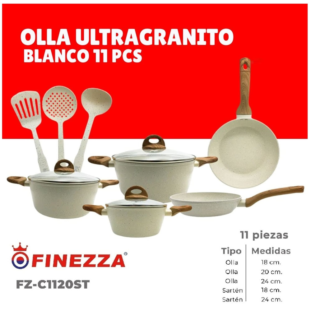 Set De Ollas Ultra Granito Finezza De 11 Pcs FZ-C1120ST