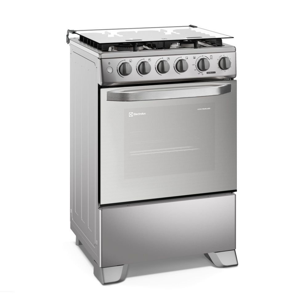 Cocina de Pie Electrolux FE4TMR 60cm Triple Llama 4 Quemadores Silver