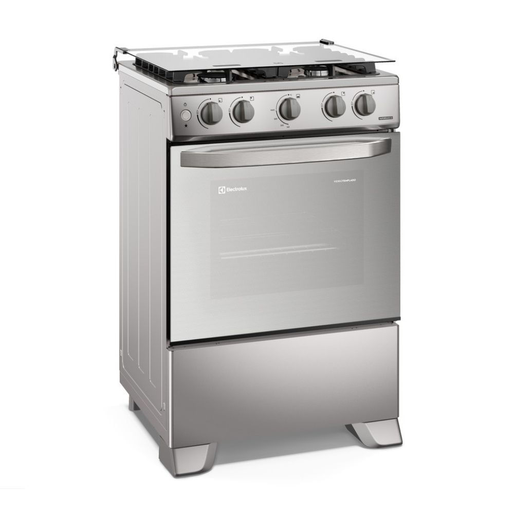 Cocina de Pie Electrolux FE4GMR 60cm Vaporbake 4 Quemadores Silver