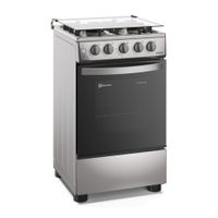 Cocina de Pie Electrolux FE4XSR 50cm Vaporbake 4 Quemadores Silver