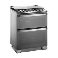 Cocina de Pie Electrolux F5EDG 76cm Triple Llama 5 Quemadores Gris