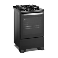Cocina de Pie Electrolux F4EPB 56cm Triple Llama 4 Quemadores Negro