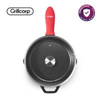 Sarten Grillcorp N25 Esmaltado con Tapa de Vidrio y Mango