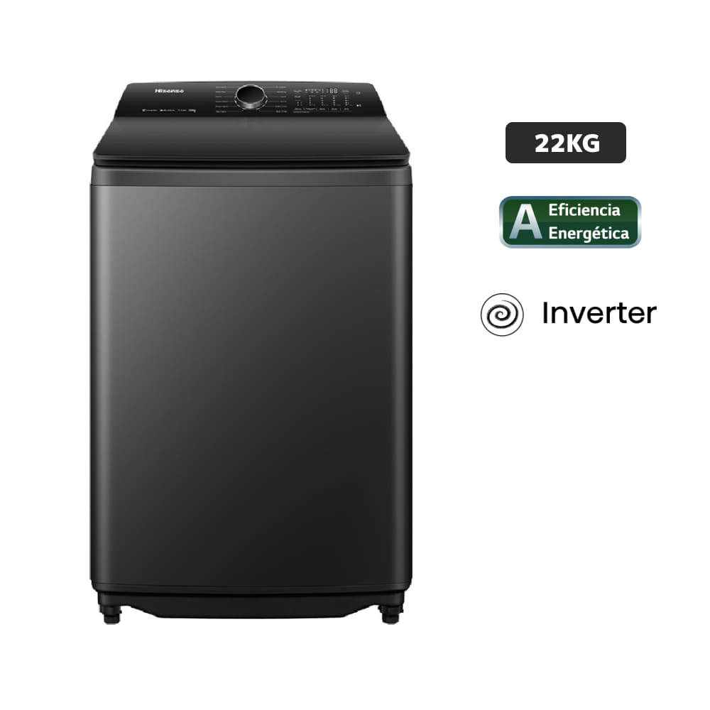 Lavadora HISENSE 22 Kg Carga Superior WT5I2223DB Inox