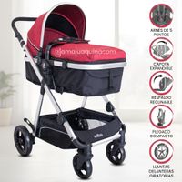 Coche Moisés de Lujo GRAND IBIZA Borgoña-Rojo
