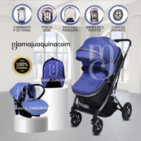 Coche Moisés Travel System STAR VIP con Porta bebé Blue